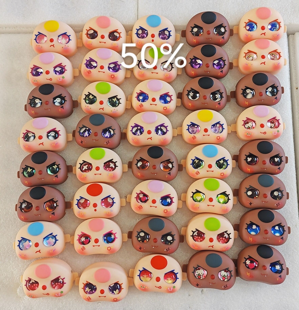 Baby Three/Liila DIY Doll Face Replacement Kit for 50%/80%100%/400%Custom Dolls Water Flow Liquid Bb3 Movable Effect Eye & Face Set
