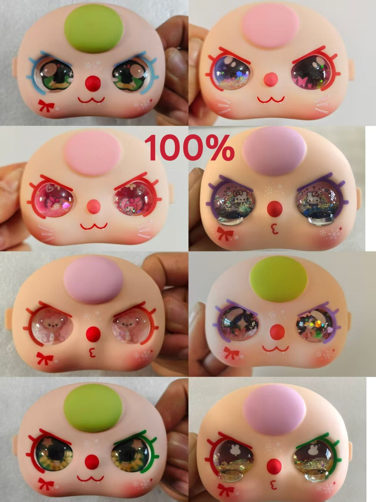 Baby Three/Liila DIY Doll Face Replacement Kit for 50%/80%100%/400%Custom Dolls Water Flow Liquid Bb3 Movable Effect Eye & Face Set