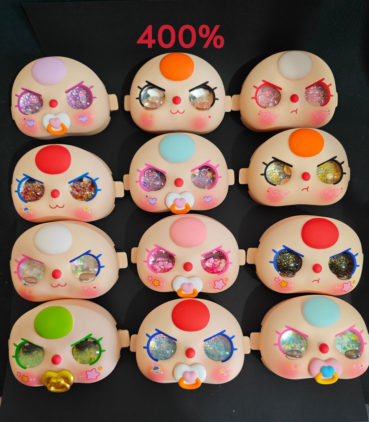 Baby Three/Liila DIY Doll Face Replacement Kit for 50%/80%100%/400%Custom Dolls Water Flow Liquid Bb3 Movable Effect Eye & Face Set