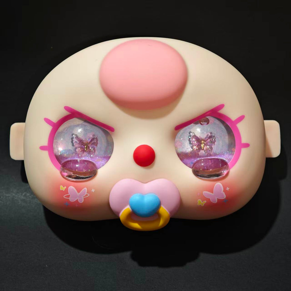 Baby Three BB3 400% Custom Face Plate , Glitter Flowing Eyes DIY Doll Face
