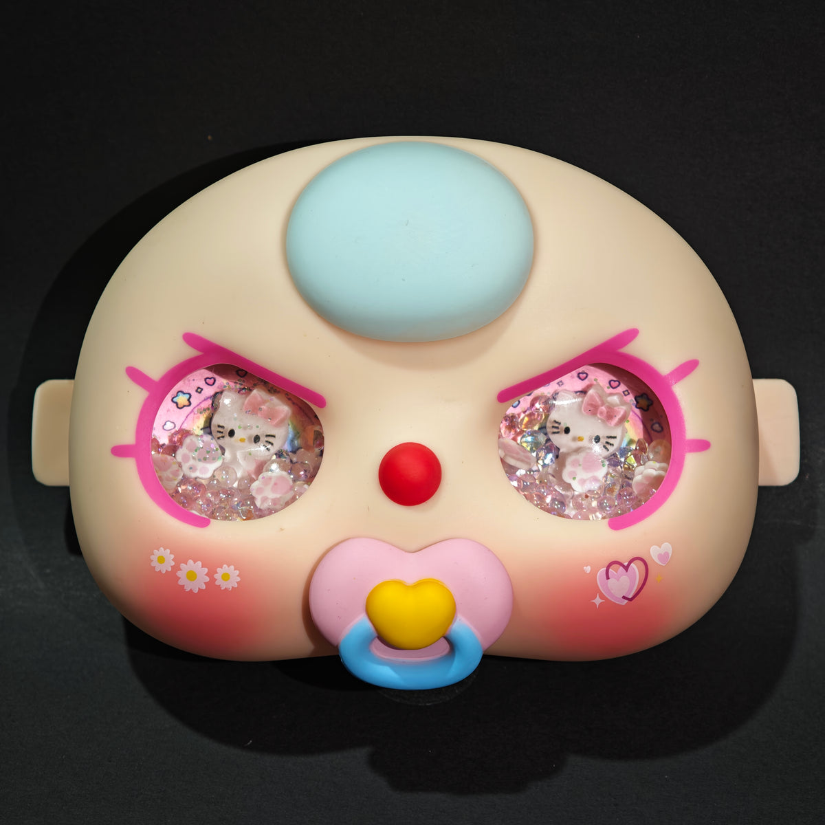 Baby Three BB3 400% Custom Face Plate , Glitter Flowing Eyes DIY Doll Face