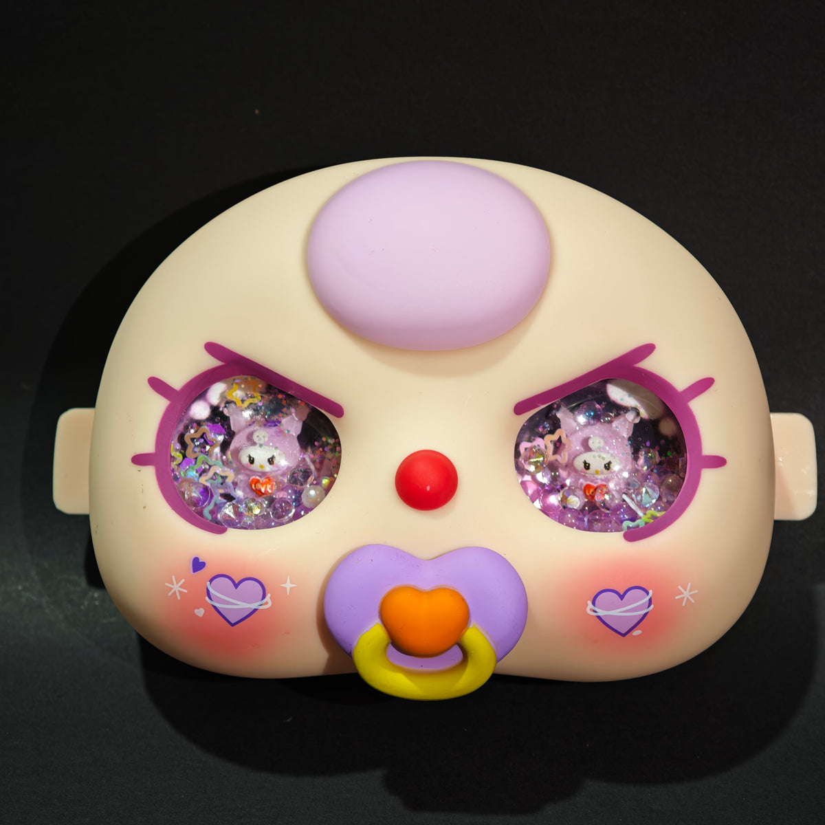 Baby Three BB3 400% Custom Face Plate , Glitter Flowing Eyes DIY Doll Face