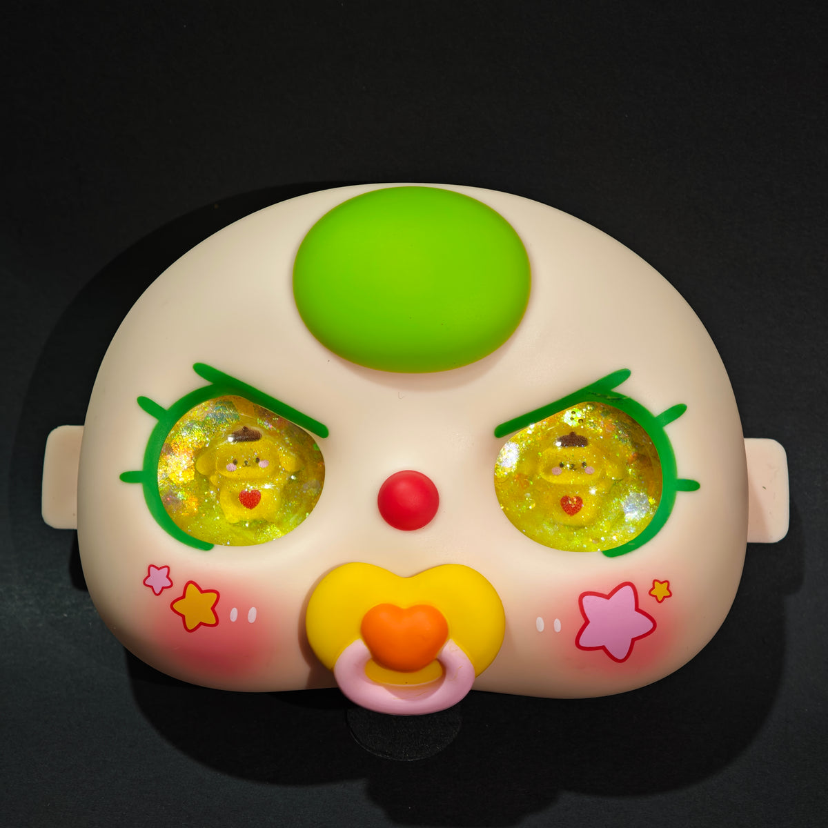 Baby Three BB3 400% Custom Face Plate , Glitter Flowing Eyes DIY Doll Face