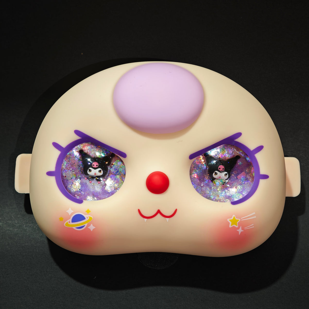 Baby Three BB3 400% Custom Face Plate , Glitter Flowing Eyes DIY Doll Face