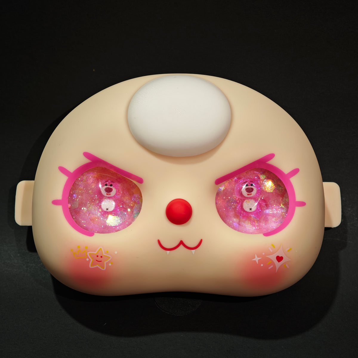 Baby Three BB3 400% Custom Face Plate , Glitter Flowing Eyes DIY Doll Face