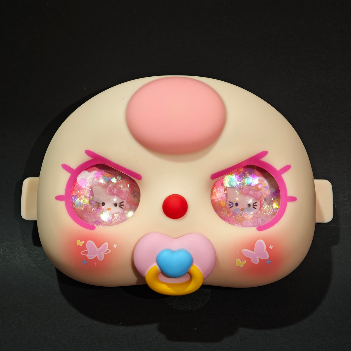 Baby Three BB3 400% Custom Face Plate , Glitter Flowing Eyes DIY Doll Face