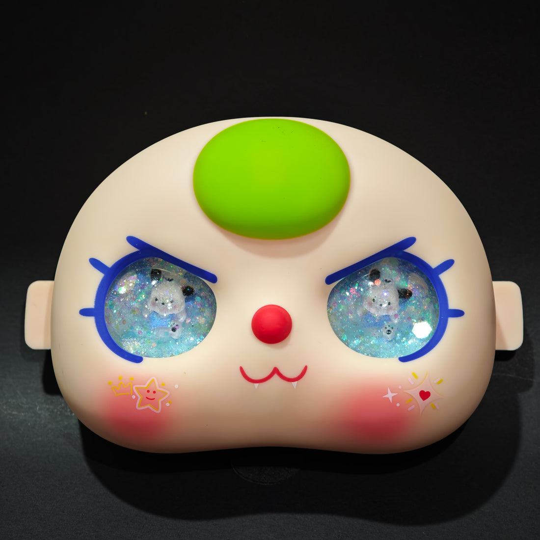 Baby Three BB3 400% Custom Face Plate , Glitter Flowing Eyes DIY Doll Face