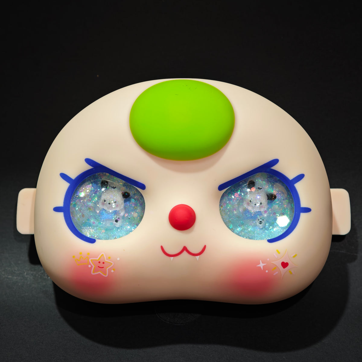 Baby Three BB3 400% Custom Face Plate , Glitter Flowing Eyes DIY Doll Face